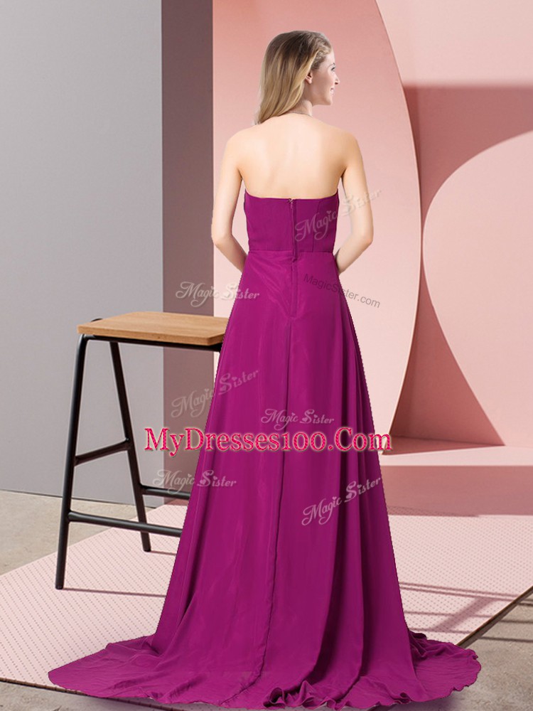 Royal Blue Chiffon Zipper Halter Top Sleeveless Homecoming Dress Beading and Ruching