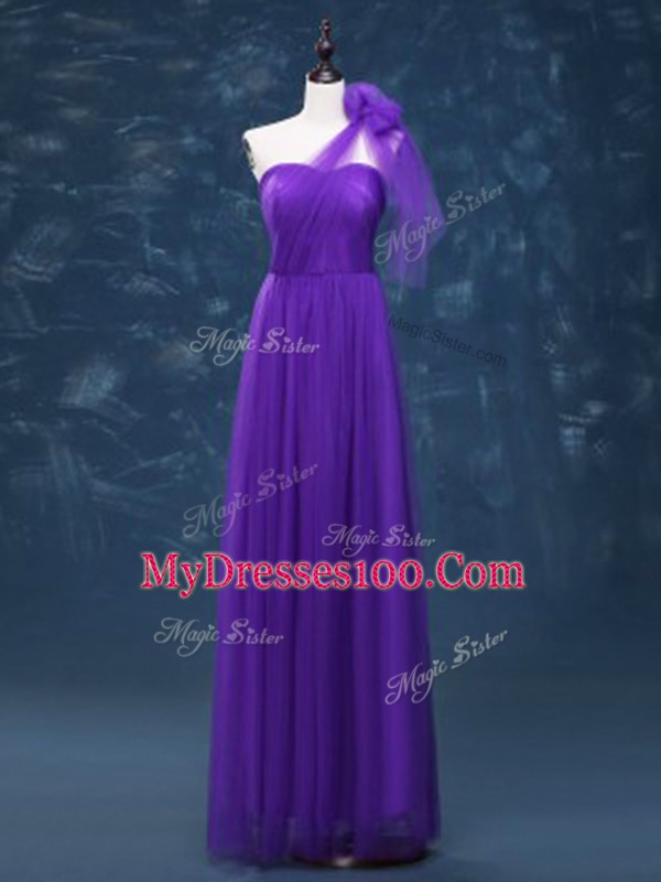 Lovely Lavender Court Dresses for Sweet 16 Prom and Party and Wedding Party with Ruching Halter Top Sleeveless Lace Up