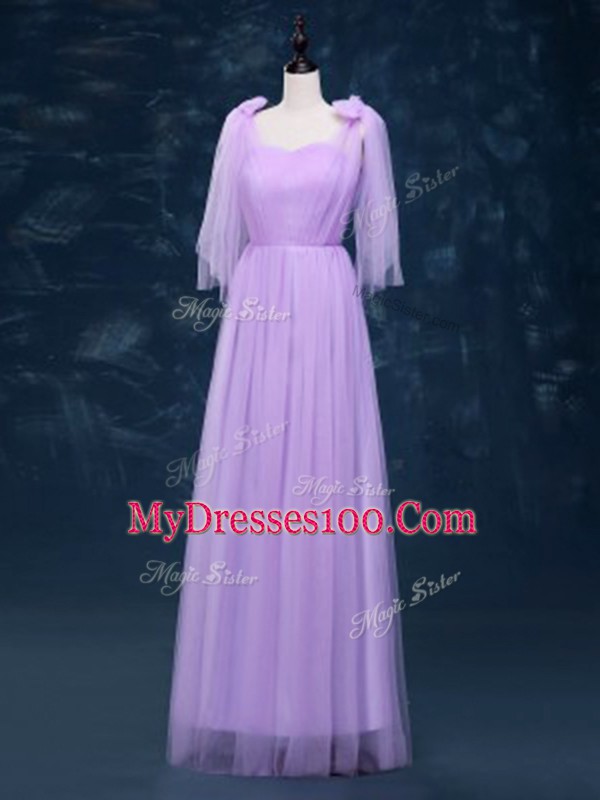 Lovely Lavender Court Dresses for Sweet 16 Prom and Party and Wedding Party with Ruching Halter Top Sleeveless Lace Up