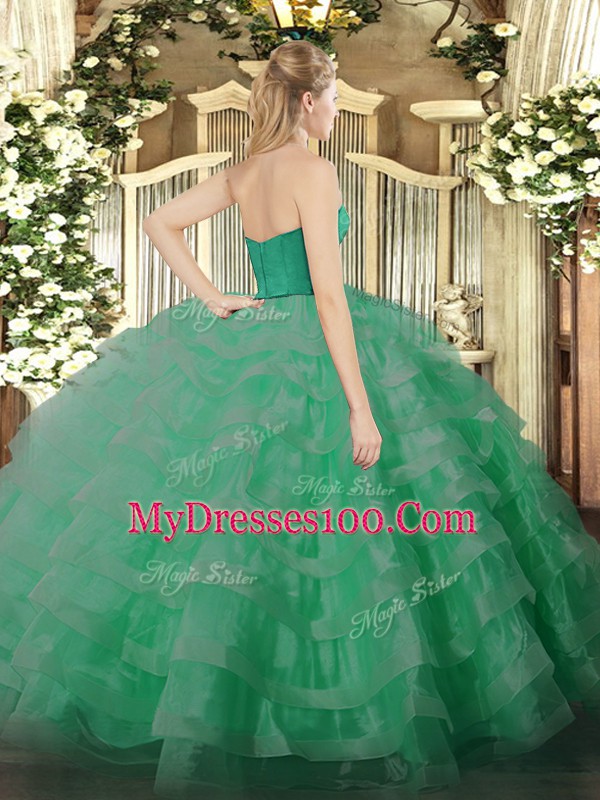 Suitable Yellow Strapless Zipper Ruffled Layers Sweet 16 Dresses Sleeveless