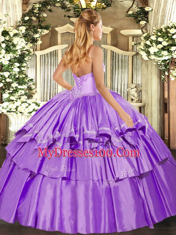 Fabulous Sleeveless Beading and Ruffled Layers Lace Up 15 Quinceanera Dress