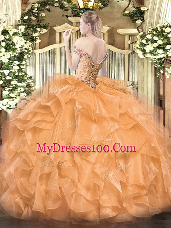 Trendy Floor Length Ball Gowns Sleeveless Yellow Green Sweet 16 Dresses Lace Up
