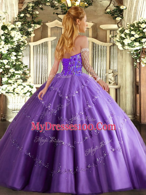 Sumptuous Teal Sleeveless Tulle Lace Up Sweet 16 Quinceanera Dress for Military Ball and Sweet 16 and Quinceanera