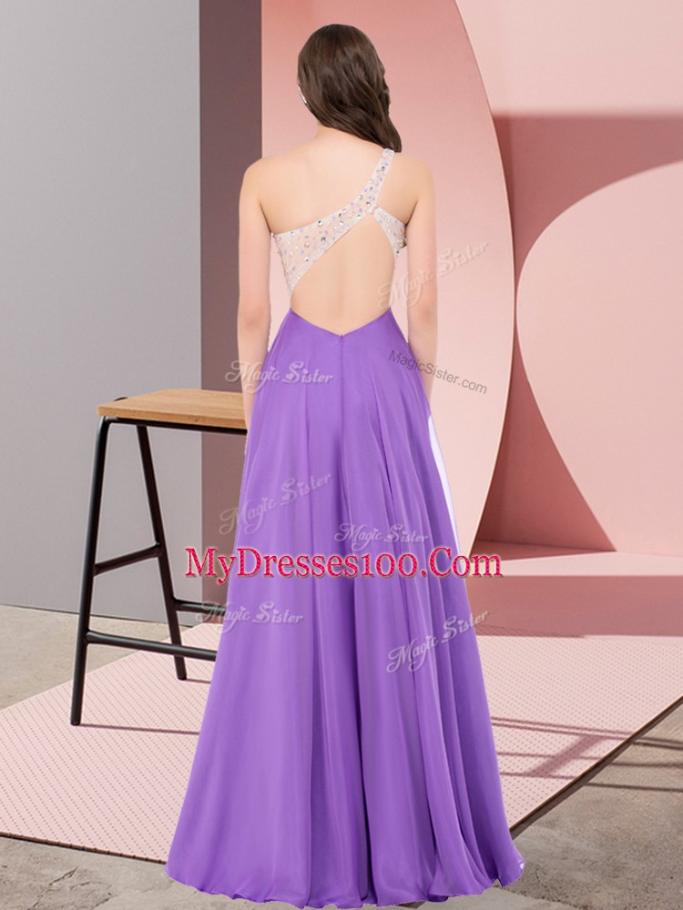 Coral Red One Shoulder Criss Cross Beading Sleeveless