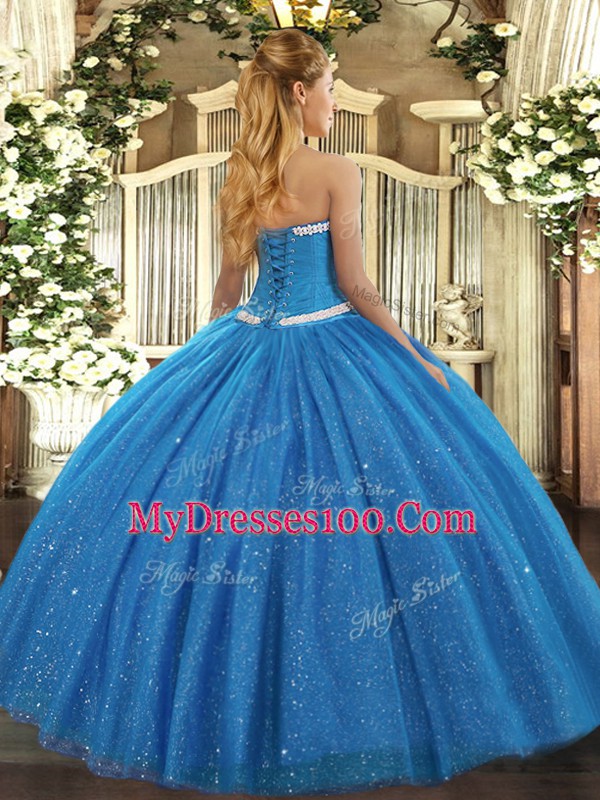 Elegant Hot Pink Ball Gowns Tulle Sweetheart Sleeveless Appliques Floor Length Lace Up Sweet 16 Dress