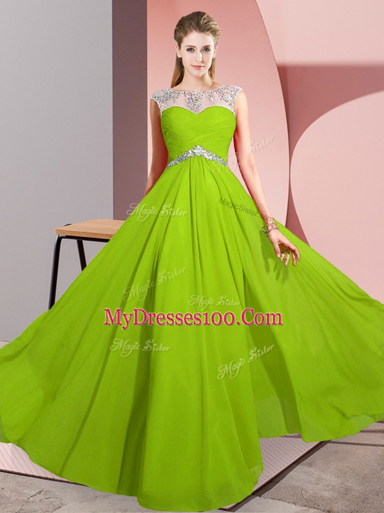 Discount Sleeveless Beading Clasp Handle Dress for Prom