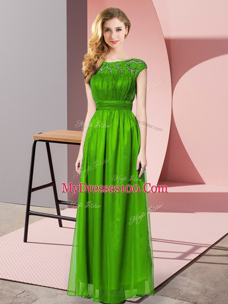 Sexy Lace Homecoming Dress Green Zipper Sleeveless Floor Length