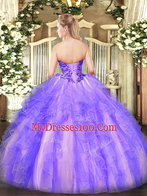 Champagne 15 Quinceanera Dress Military Ball and Sweet 16 and Quinceanera with Appliques and Ruffles Sweetheart Sleeveless Lace Up
