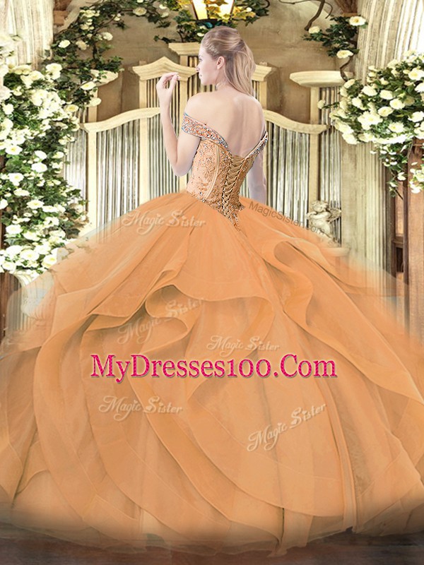 Fitting Green Sleeveless Beading and Ruffles Floor Length Sweet 16 Quinceanera Dress