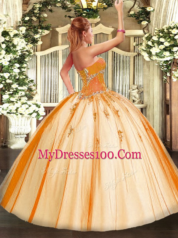 Sweet Ball Gowns 15 Quinceanera Dress Sweetheart Tulle Sleeveless Floor Length Lace Up