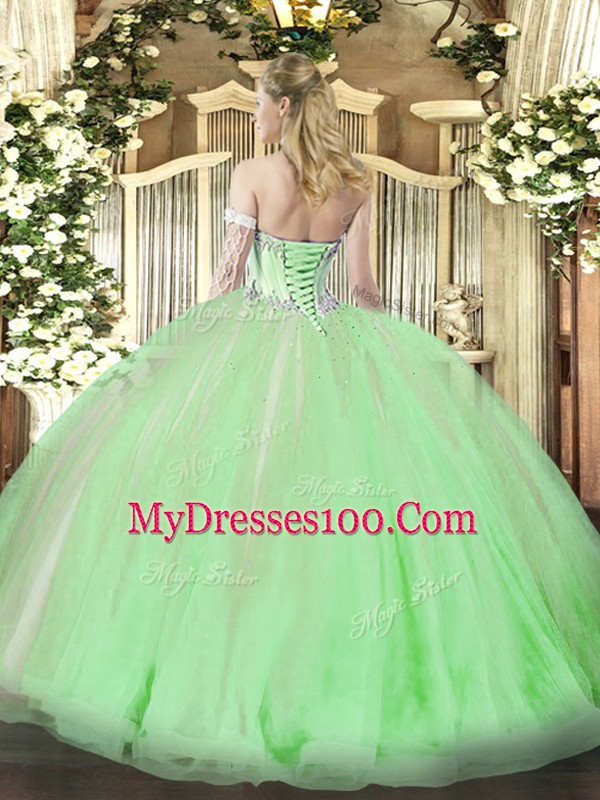 Floor Length Ball Gowns Sleeveless Lilac 15th Birthday Dress Lace Up