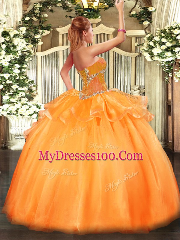 Classical 15th Birthday Dress Sweet 16 and Quinceanera with Beading Sweetheart Sleeveless Lace Up