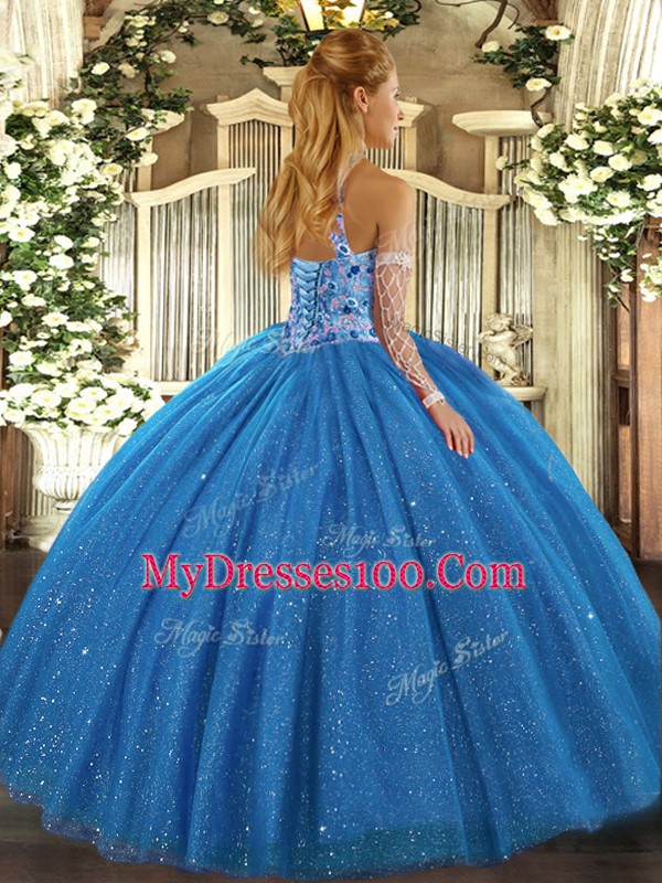 Fuchsia Sleeveless Tulle Lace Up Sweet 16 Dress for Sweet 16 and Quinceanera