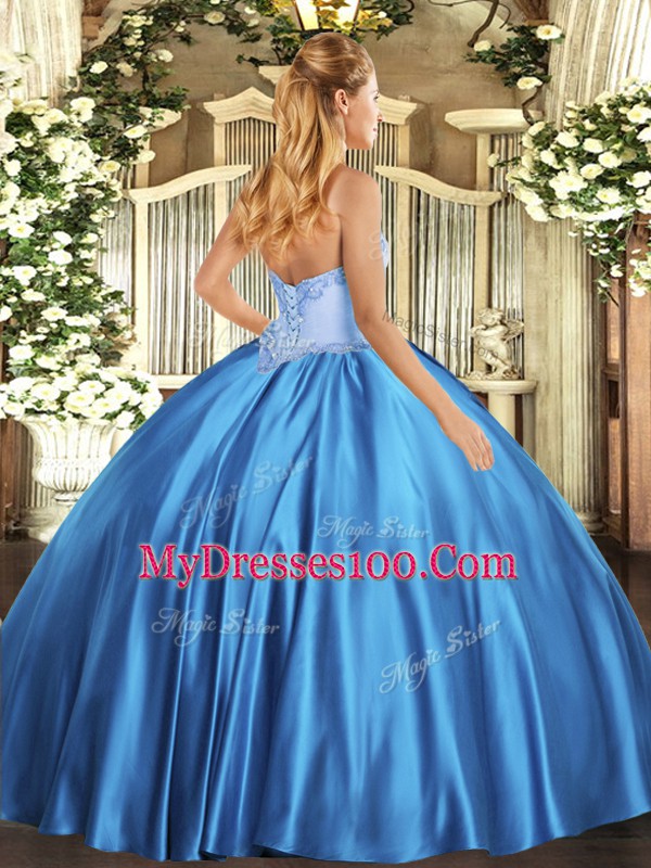 Sleeveless Lace Up Floor Length Beading Sweet 16 Dress