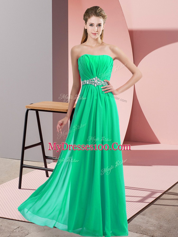 Sleeveless Beading Lace Up Prom Party Dress