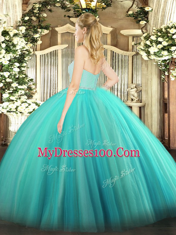 Fuchsia Ball Gowns Beading and Lace Quinceanera Gown Zipper Tulle Sleeveless Floor Length