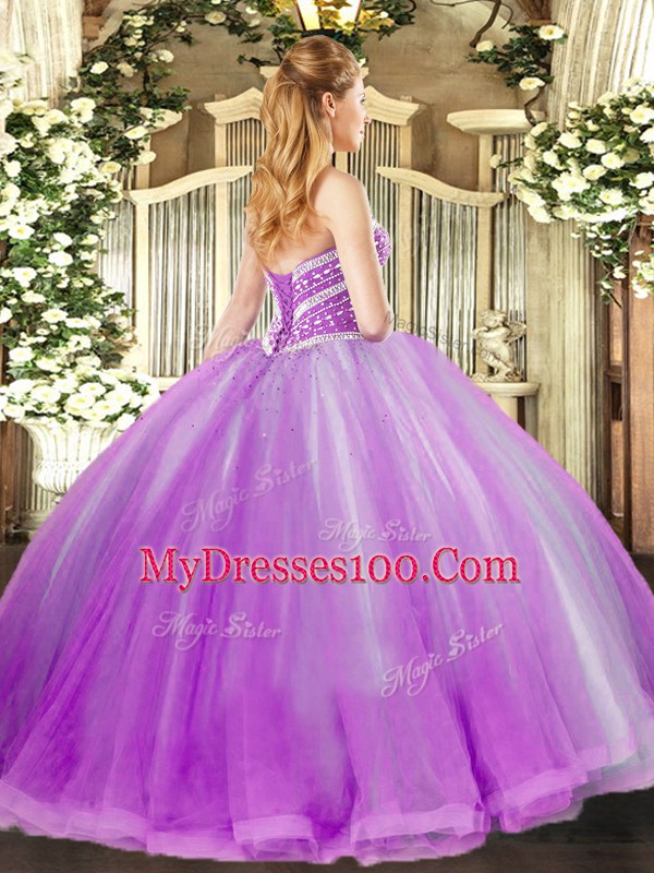 Custom Fit Sleeveless Lace Up Floor Length Beading and Ruffles Quinceanera Dresses