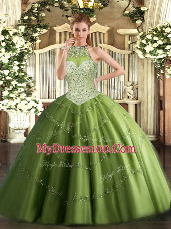 Beautiful Sleeveless Beading and Appliques Lace Up Quince Ball Gowns