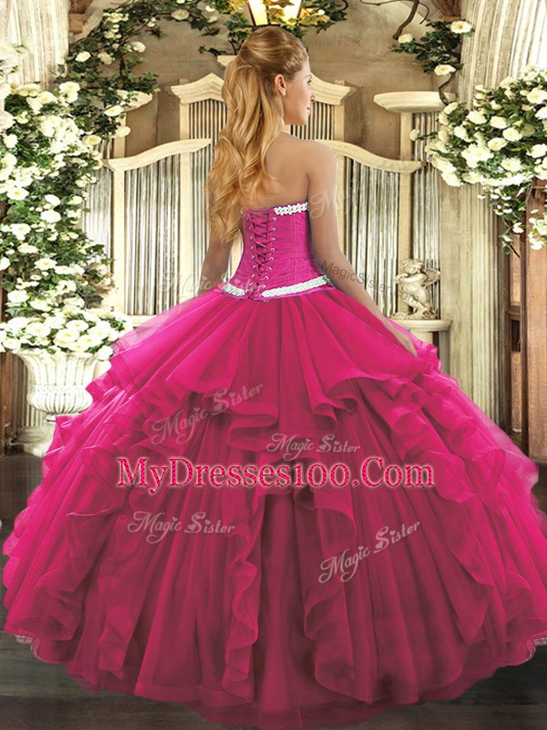 Designer Baby Blue Sleeveless Organza Lace Up Sweet 16 Quinceanera Dress for Military Ball and Sweet 16 and Quinceanera