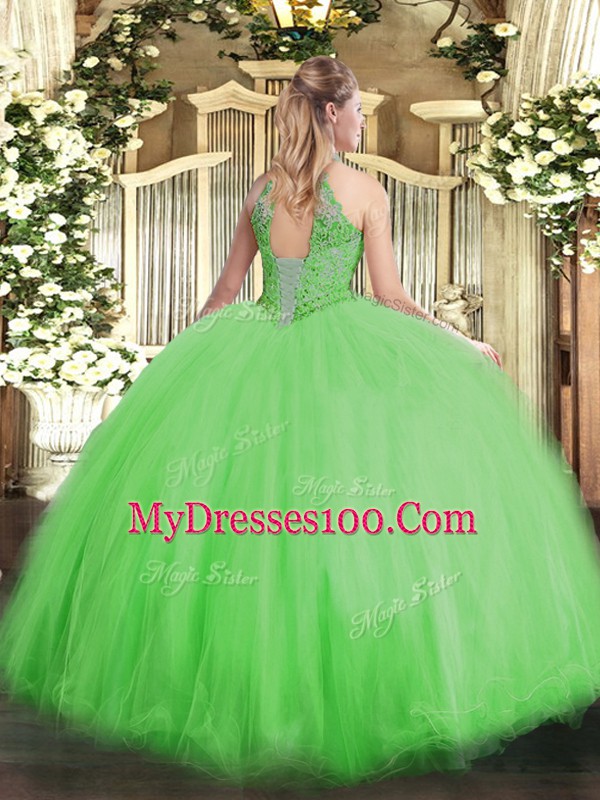 Spectacular Floor Length Ball Gowns Sleeveless Lilac Quinceanera Dress Lace Up