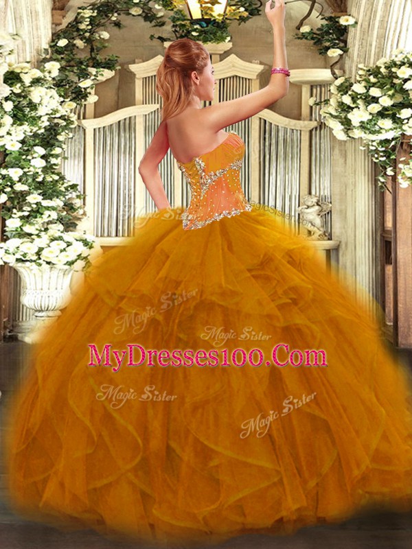 Chic Green Sweetheart Neckline Beading and Ruffles Quinceanera Gowns Sleeveless Lace Up