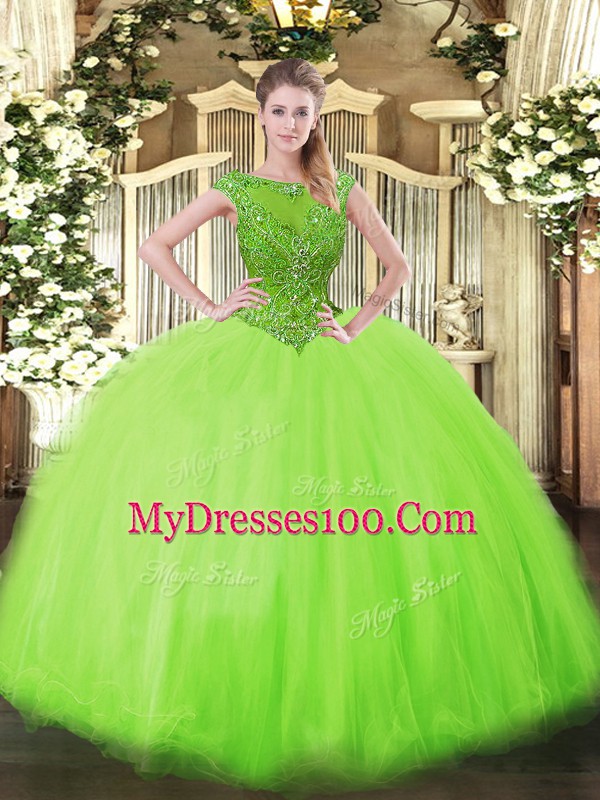 Sleeveless Beading Floor Length Vestidos de Quinceanera