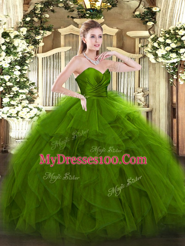 Designer Sleeveless Ruffles Zipper Sweet 16 Quinceanera Dress