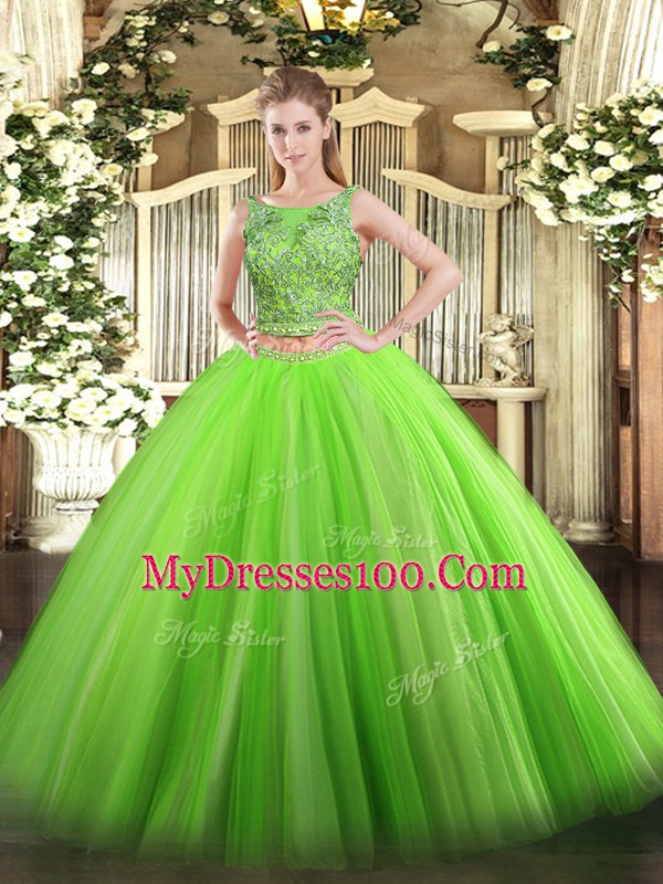 Hot Sale Beading Quinceanera Dresses Lace Up Sleeveless Floor Length