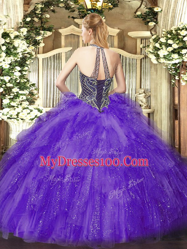 Best Selling Sleeveless Lace Up Floor Length Beading Quinceanera Dresses