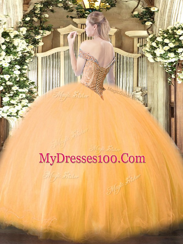 High Quality Fuchsia Quinceanera Gowns Military Ball and Sweet 16 and Quinceanera with Beading Off The Shoulder Sleeveless Lace Up