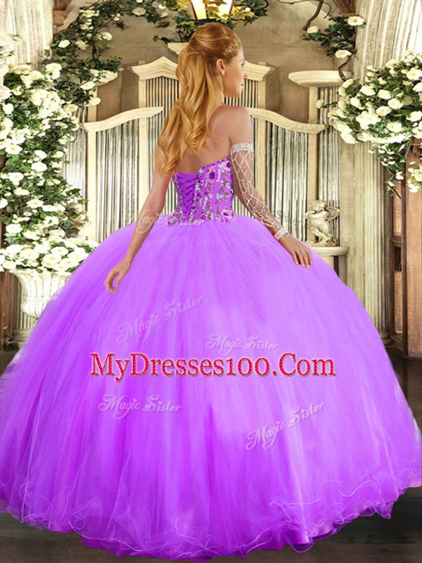 Nice Ball Gowns Sweet 16 Quinceanera Dress Orange Sweetheart Tulle Sleeveless Floor Length Lace Up