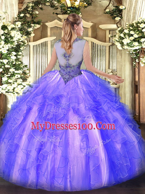 Fashion Floor Length Yellow Green 15 Quinceanera Dress Scoop Sleeveless Lace Up