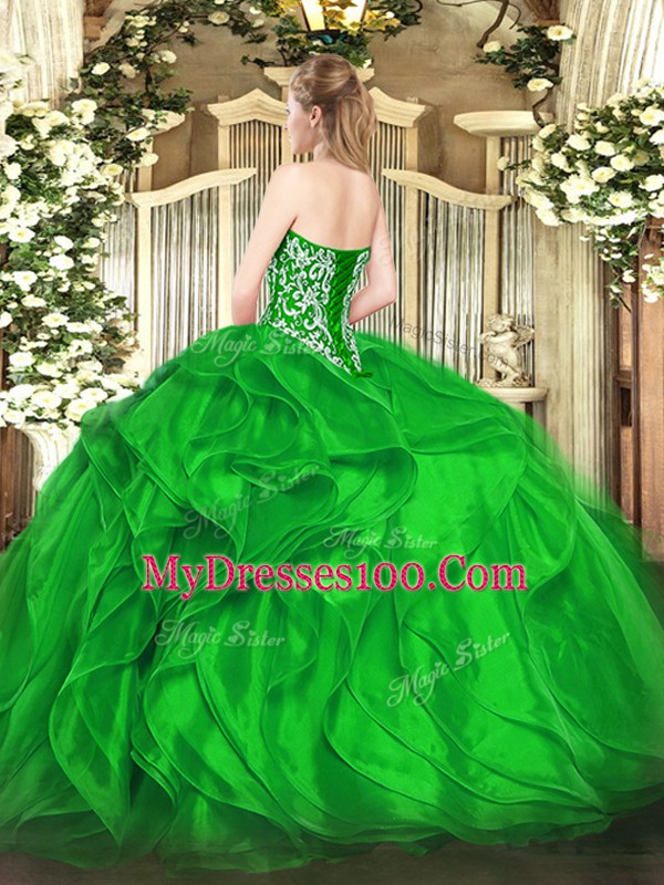 Floor Length Fuchsia Quince Ball Gowns Sweetheart Sleeveless Lace Up