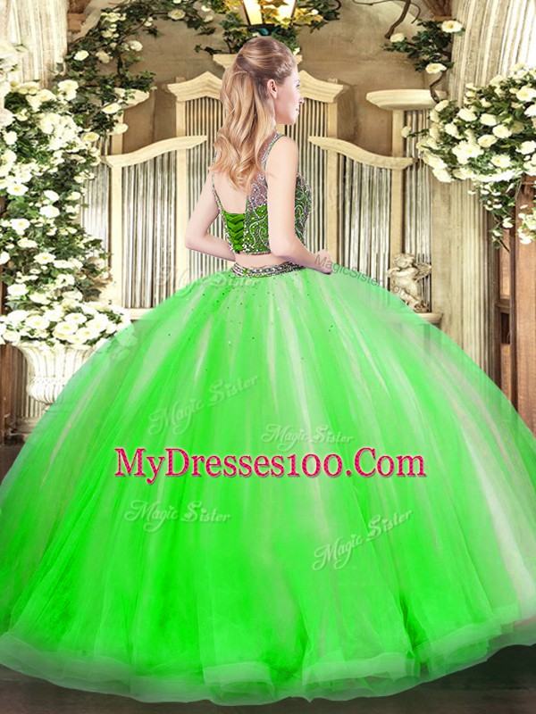 Floor Length Lace Up Quinceanera Gowns Fuchsia for Military Ball and Sweet 16 and Quinceanera with Beading and Ruffles