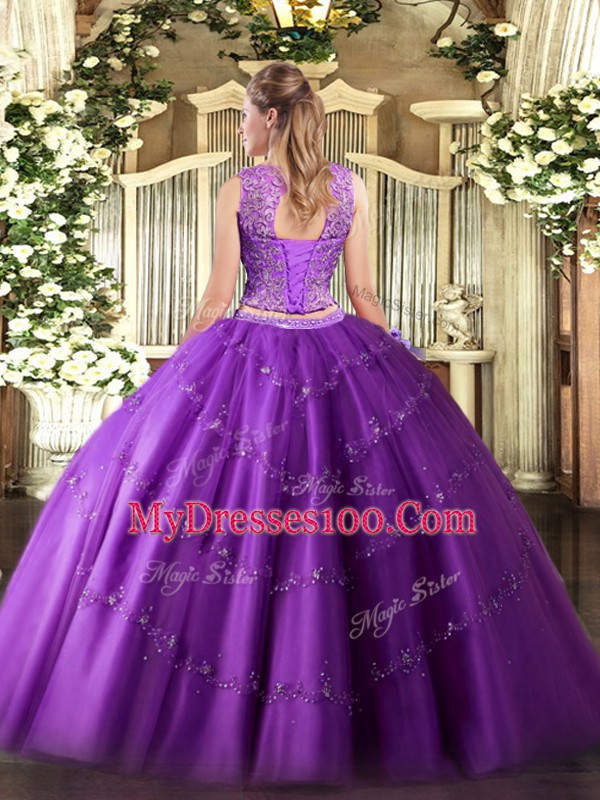 Enchanting Green Lace Up Sweet 16 Quinceanera Dress Beading and Appliques Sleeveless Floor Length