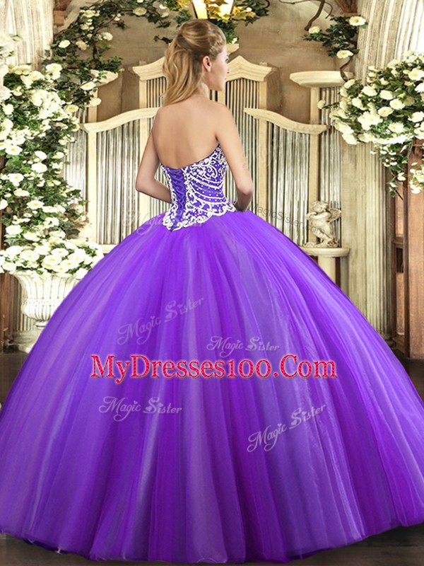 Luxurious Gold Sleeveless Tulle Lace Up Sweet 16 Quinceanera Dress for Military Ball and Sweet 16 and Quinceanera