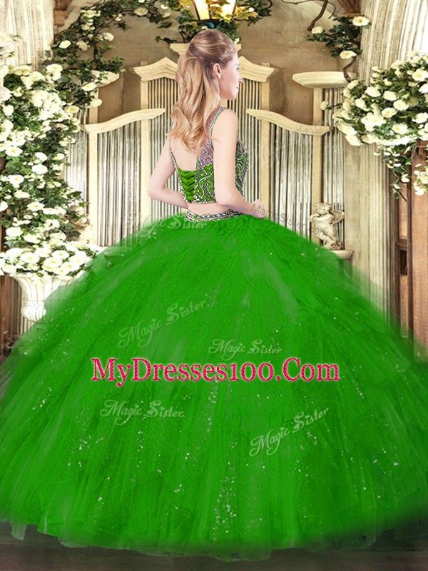 Floor Length Hot Pink Quinceanera Gowns Scoop Sleeveless Lace Up