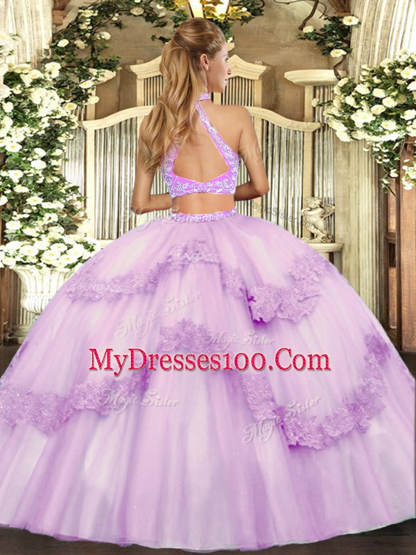 Beading and Appliques and Ruffles Quinceanera Gown Apple Green Criss Cross Sleeveless Floor Length