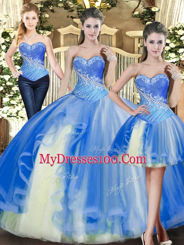 Sleeveless Beading Lace Up Sweet 16 Quinceanera Dress