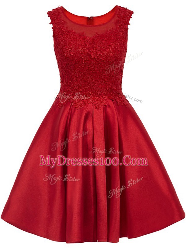 Mini Length A-line Sleeveless Wine Red Quinceanera Court Dresses Zipper