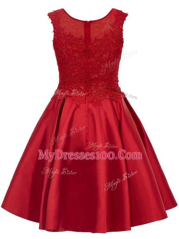 Mini Length A-line Sleeveless Wine Red Quinceanera Court Dresses Zipper