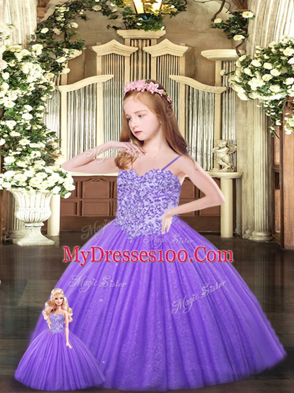 Graceful Eggplant Purple Ball Gowns Tulle Sweetheart Sleeveless Beading Floor Length Lace Up Quinceanera Gown