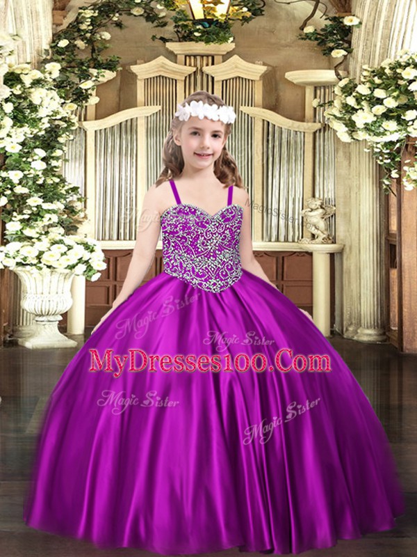 Hot Sale Sleeveless Beading Lace Up Evening Gowns