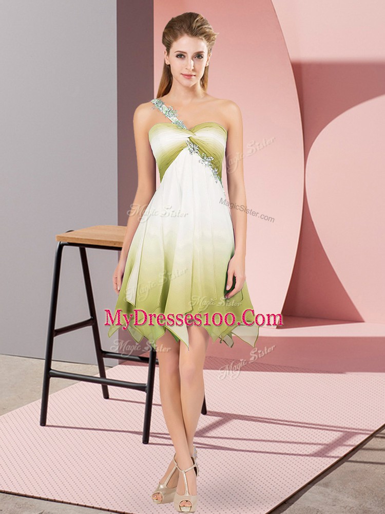 Amazing Multi-color Sleeveless Fading Color Lace Up Prom Dress for Prom and Party