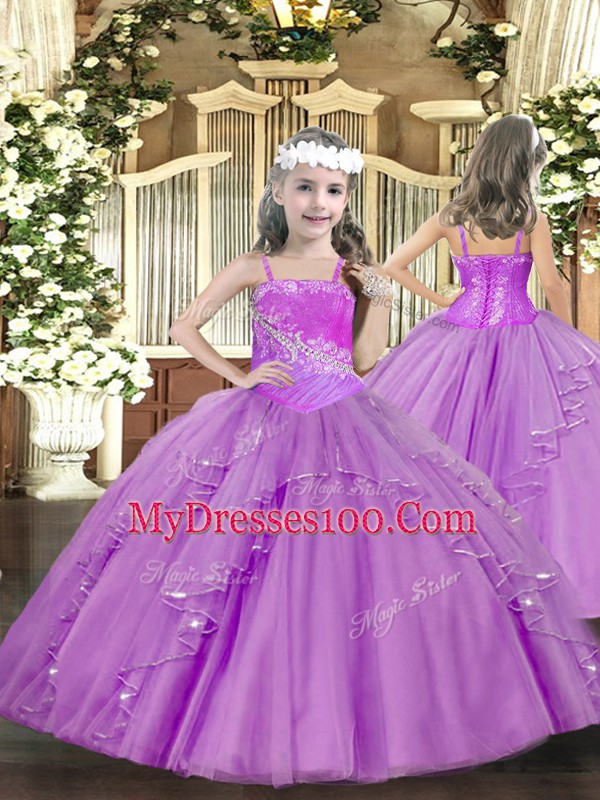 Colorful Floor Length Lilac Sweet 16 Dresses Sweetheart Sleeveless Lace Up