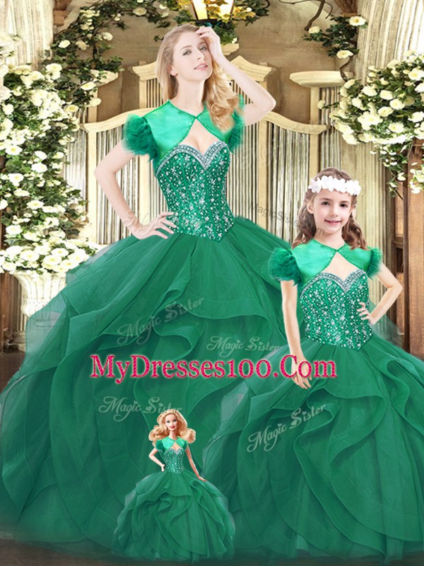 Fine Floor Length Turquoise Quinceanera Dress Sweetheart Sleeveless Lace Up