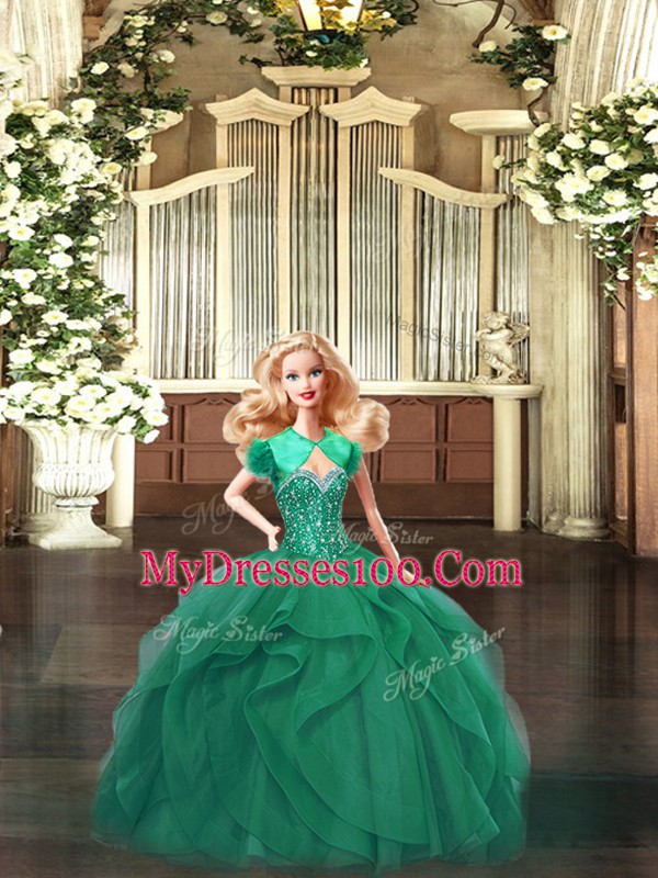Fine Floor Length Turquoise Quinceanera Dress Sweetheart Sleeveless Lace Up