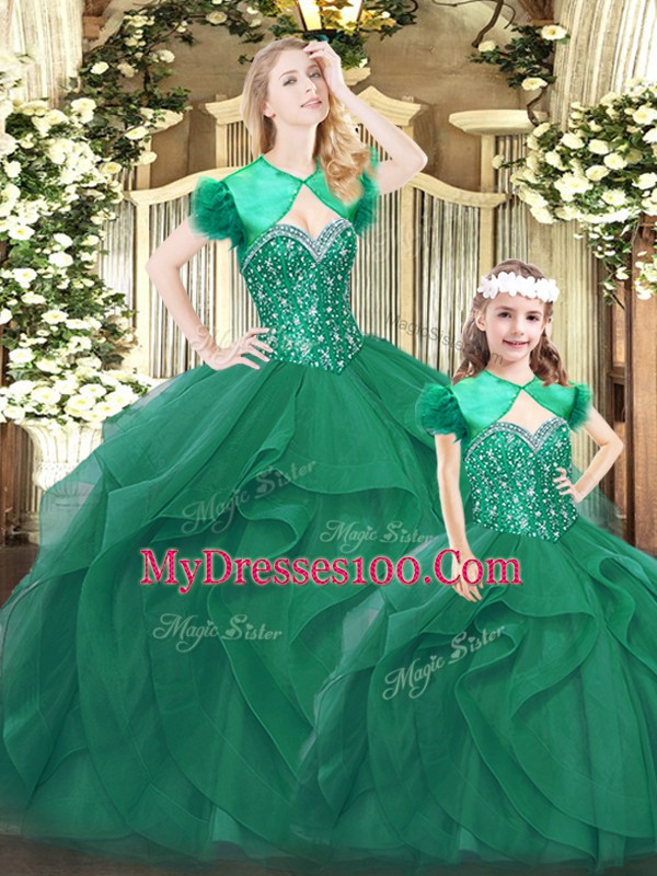 Fine Floor Length Turquoise Quinceanera Dress Sweetheart Sleeveless Lace Up