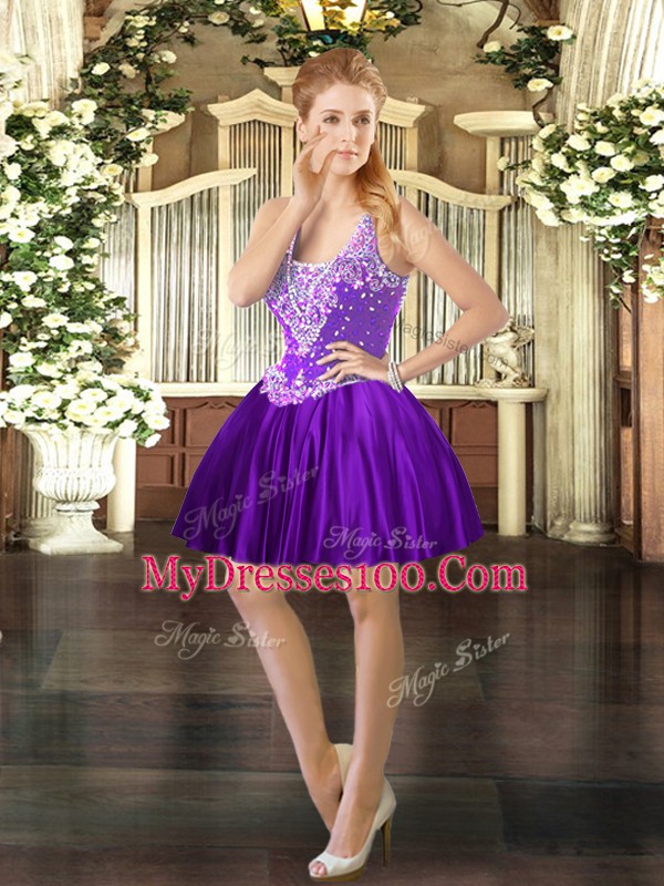 Sumptuous Sleeveless Lace Up Floor Length Beading Quinceanera Dress