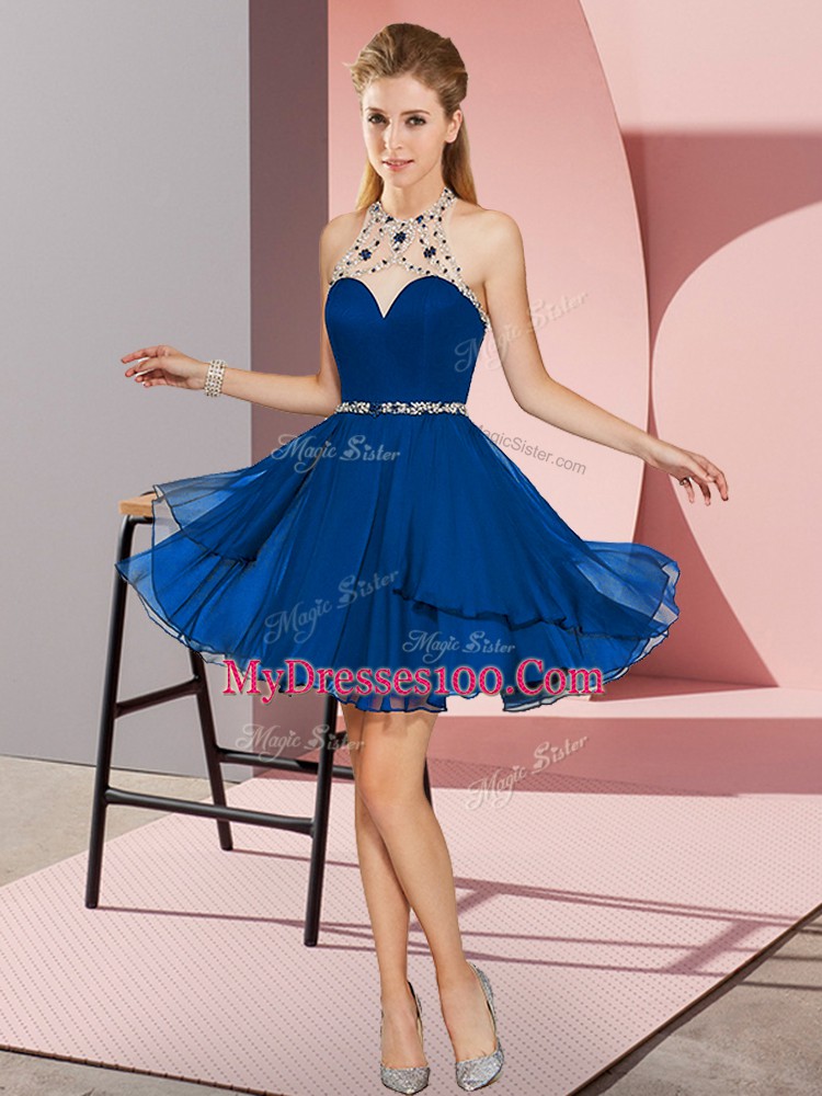 Enchanting Sleeveless Beading Zipper Prom Dress